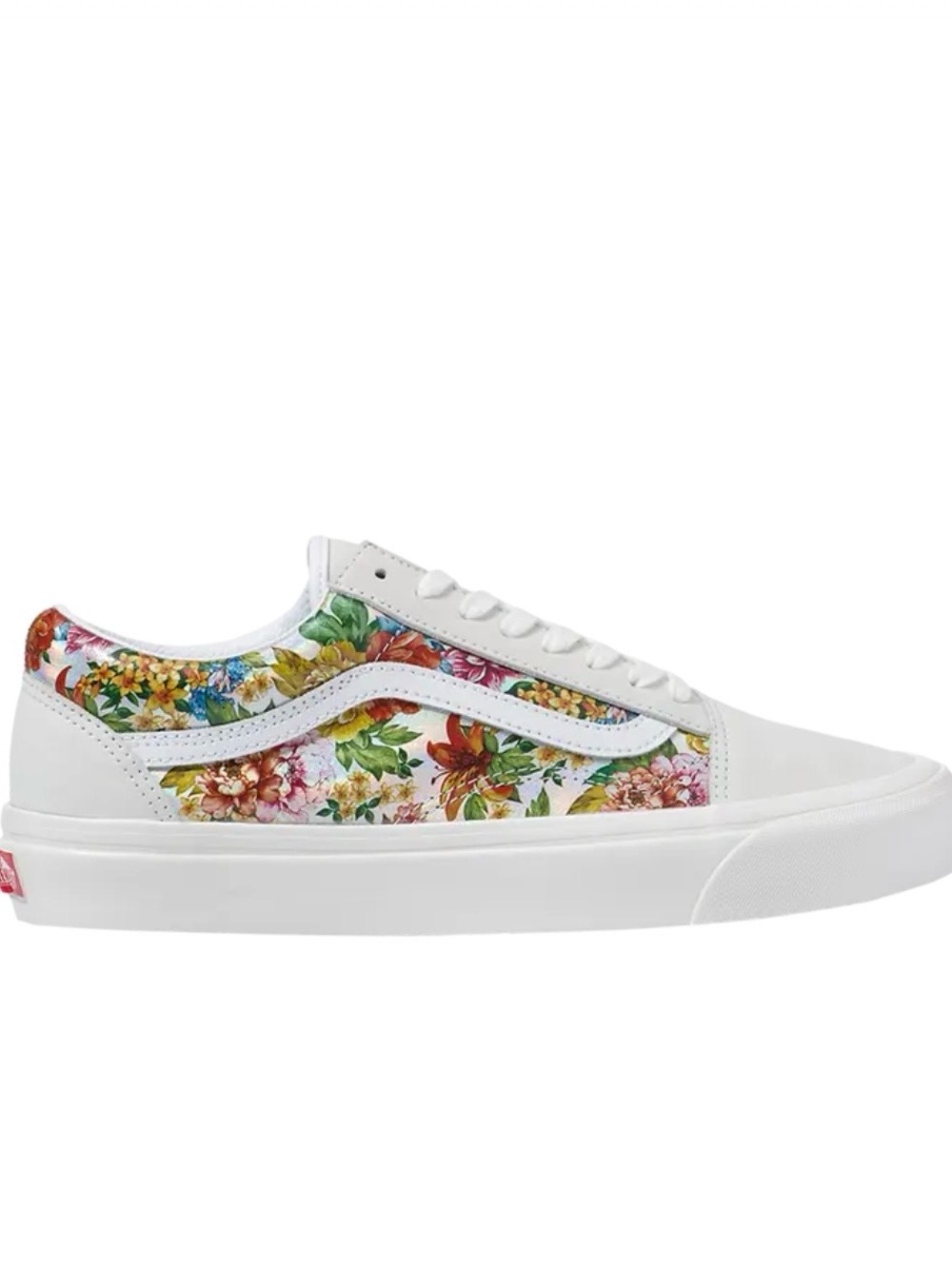 Vans Floral Old Skool Sneaker in White and Multicolor